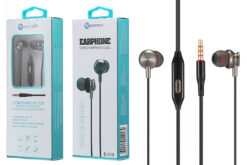 E-018 Auriculares Metal Com Micro Preto