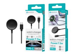 Carregador para Relógio Novoteck W-006 - Compatível com Galaxy Watch 3/4/5/6, 7.5W, USB-C, 100cm
