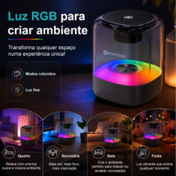 Coluna NOVOTECK XB-008 com Luzes RGB – Som de Alta Fidelidade e Espetáculo Visual numa Só Coluna - Image 3