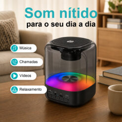 Coluna NOVOTECK XB-008 com Luzes RGB – Som de Alta Fidelidade e Espetáculo Visual numa Só Coluna - Image 5