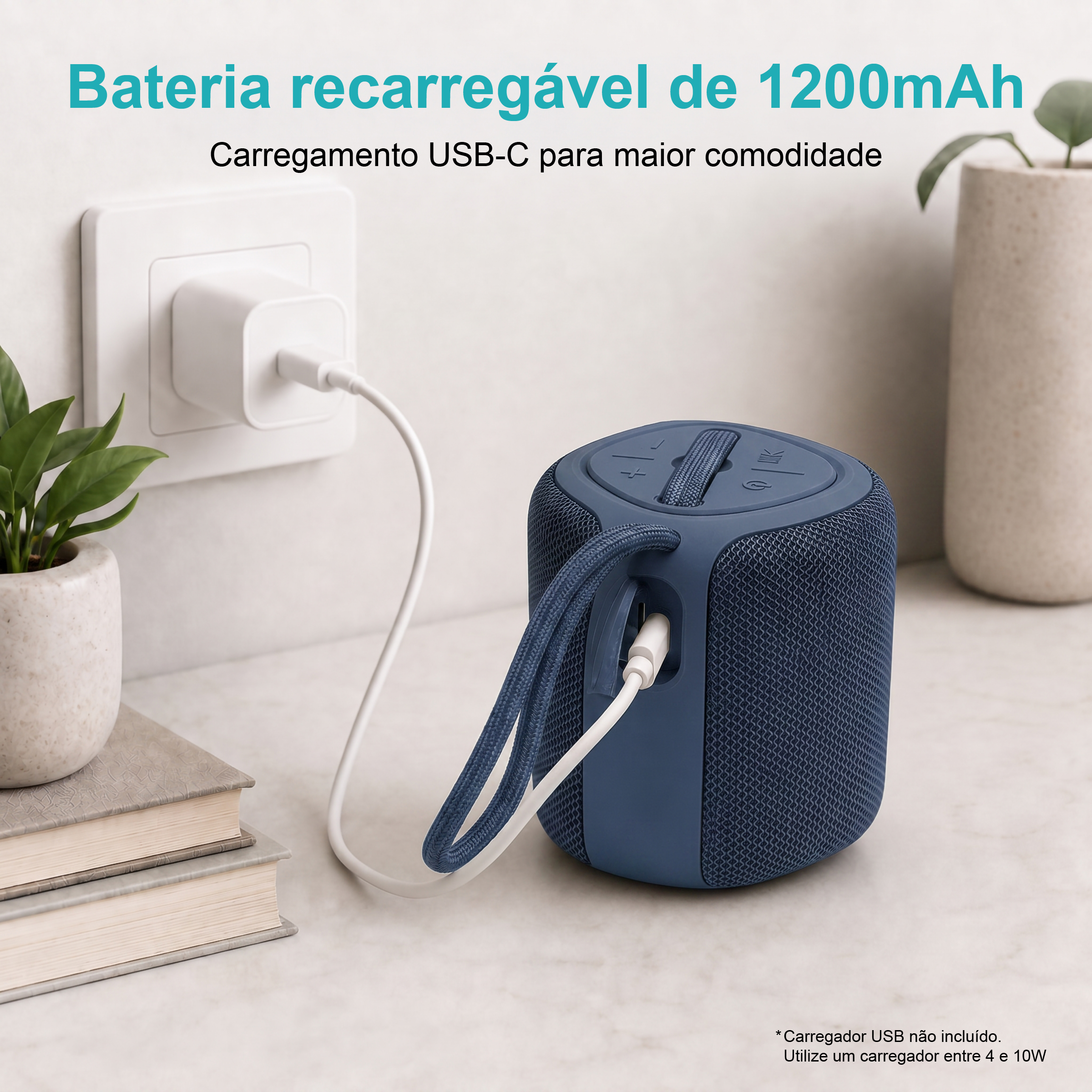 Coluna Portátil NOVOTECK XB-009 Azul– Liberdade Sem Fios e Design Prático para o Dia-a-Dia - Image 10