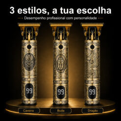 Cortador de Cabelo Avançado NOVOTECK HS-002 com Display Digital, Lâminas de Aço Inoxidável, 3 Pentes, 150 Min de Autonomia e USB-C - Image 6