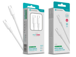 Cabo USB-C para USB-C NOVOTECK S-105 - Carregamento Rápido PD 3.0, 66W, Sincronização de Dados, 300cm