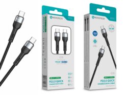 Cabo USB-C para USB-C NOVOTECK S-109 - PD 3.0 Quick Charge,66W,200cm,Negro,Trançado em Nylon