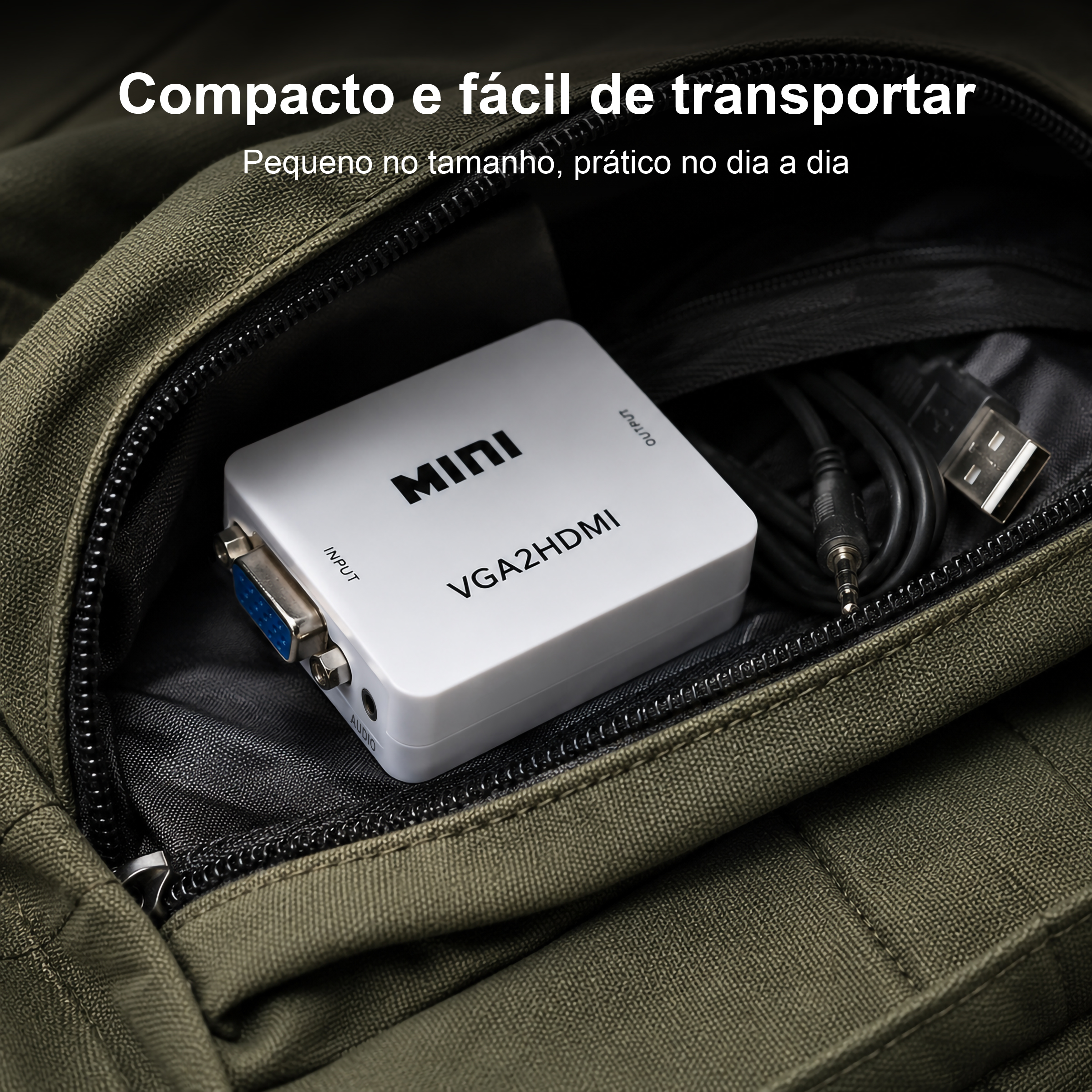 Conversor VGA para HDMI Novoteck HK-089 – Full HD 1080p com Entrada de Áudio - Image 7