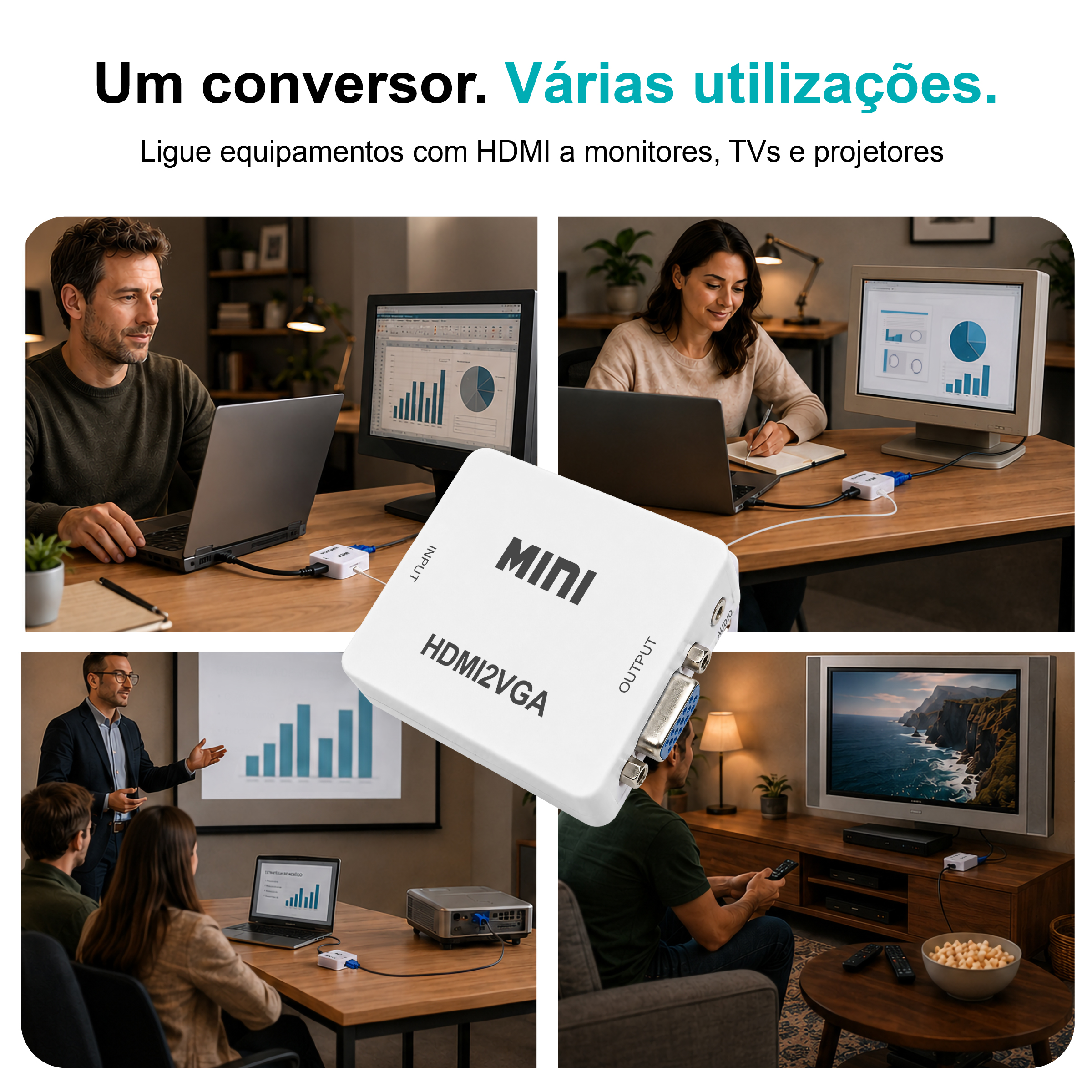 Conversor HDMI para VGA Novoteck HK-090 – Full HD 1080p com Saída de Áudio - Image 8