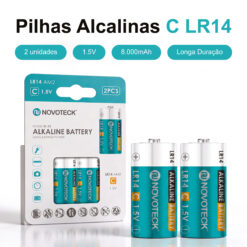 Pilhas Alcalinas C LR14 NOVOTECK 1.5V – 8000mAh – Pack com 2 Unidades BL-05 - Image 2