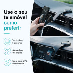 Suporte Magnético para Telemóvel Novoteck Z-091 – Rotação 360°, Fixação por Saída de Ar, Íman Forte, Design Compacto e Estável - Image 3