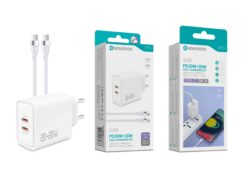 Carregador Rápido PD 20W Duplo com Cabo USB-C 100cm – Kit de Carregamento – Modelo C-032T