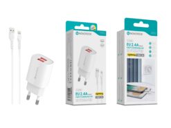 Kit Carregador Rápido USB Duplo 2.4A com Cabo Lightning 100cm – Modelo C-034L