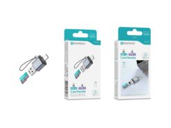 Leitor de Cartão Novoteck HK-093  USB-C, Compatível com Cartão TF (MicroSD), Velocidade de até 480Mbps
