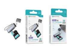 Leitor de Cartões 2 em 1 Novoteck HK-095 – USB-C, Compatível com SD, TF (MicroSD), SDHC, SDXC