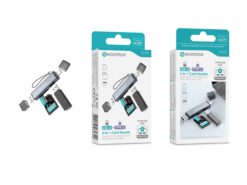 Leitor de Cartões 3 em 1 HK-099 – USB-A + Type-C, Compatível com SD, TF (MicroSD) e USB OTG
