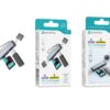 Leitor de Cartões 3 em 1 HK-103 – Type-C + Lightning, Compatível com SD, TF (MicroSD) e USB