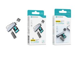 Leitor de Cartões 3 em 1 HK-106 – Lightning, Compatível com SD, TF (MicroSD) e USB