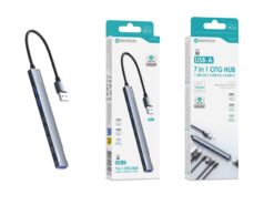 Hub USB-A HK-113 7 em 1 com 1 USB 3.0 + 2 USB 2.0 + 4 USB-C