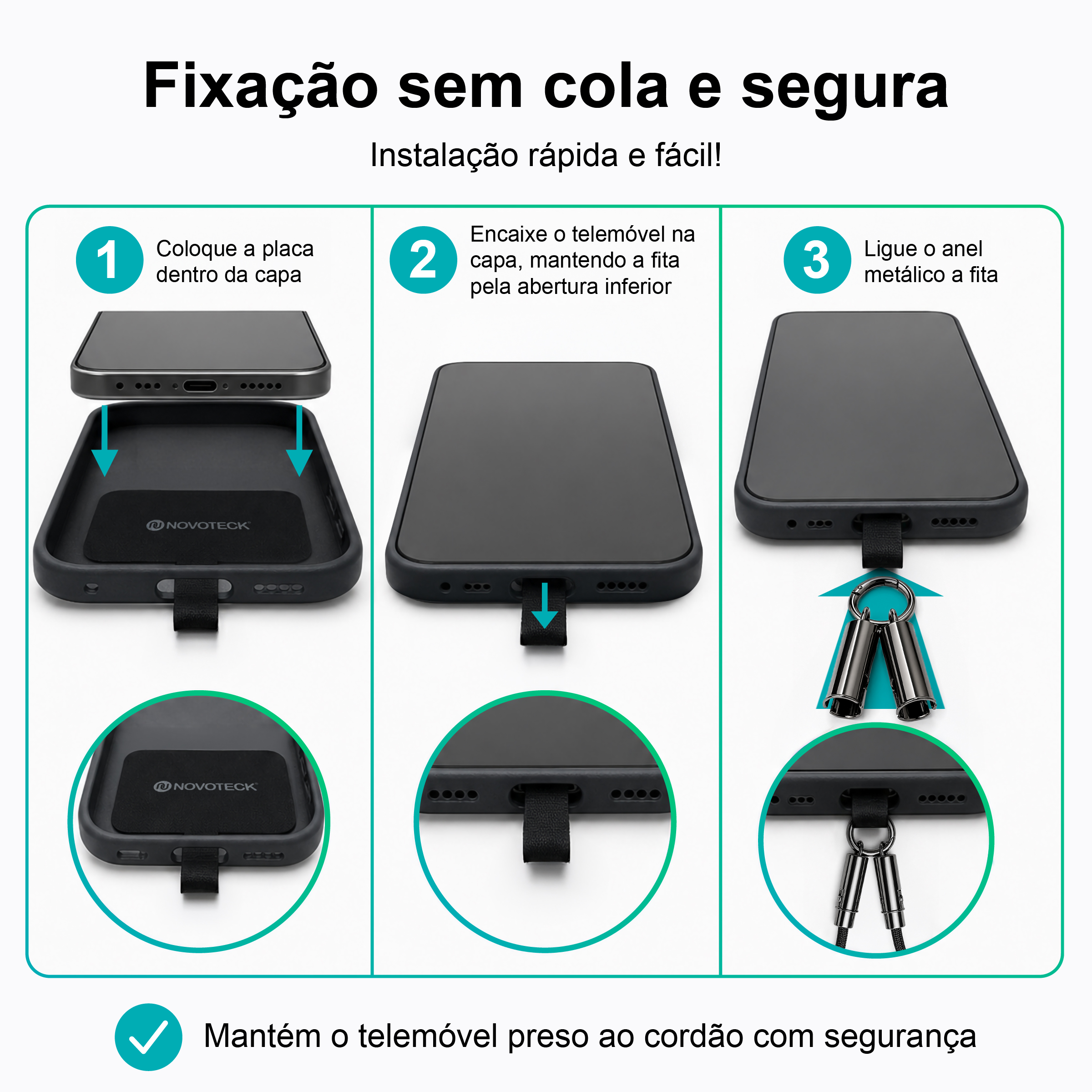 Cabo USB-C para USB-C S-137 com Alça de Pescoço 1.2m 60W para Carregamento e Dados - Image 6