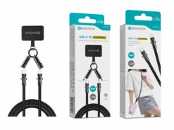 Cabo USB-C para Lightning S-138 com Alça de Pescoço 1.2m 30W para Carregamento e Dados