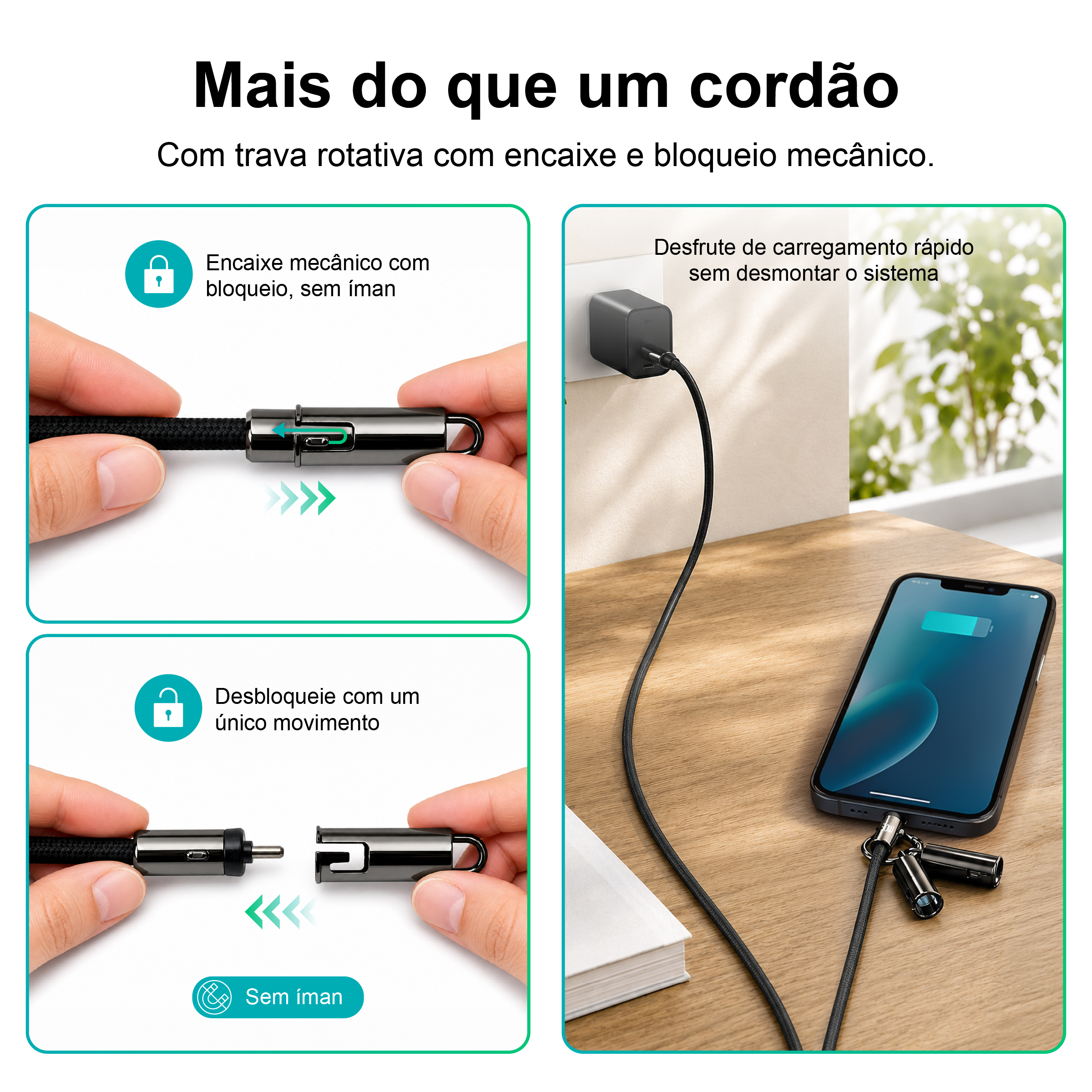 Cabo USB-C para Lightning S-138 com Alça de Pescoço 1.2m 30W para Carregamento e Dados - Image 7