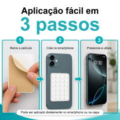 Suporte de Silicone com Ventosas para Telemóvel – Fixação Forte em Superfícies Múltiplas – Branco AC-09 - Image 6