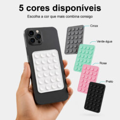 Suporte de Silicone com Ventosas para Telemóvel – Fixação Forte em Superfícies Múltiplas – Branco AC-09 - Image 9