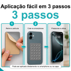 Suporte de Silicone com Ventosas para Telemóvel – Fixação Forte em Superfícies Múltiplas – Cinzento AC-09 - Image 6