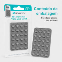 Suporte de Silicone com Ventosas para Telemóvel – Fixação Forte em Superfícies Múltiplas – Cinzento AC-09 - Image 10