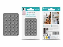 Suporte de Silicone com Ventosas para Telemóvel – Fixação Forte em Superfícies Múltiplas – Cinzento AC-09