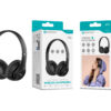 Auscultadores Sem Fios NOVOTECK BT-001 Preto, Bluetooth V4.2, 300mAh, Dobráveis, Entrada SD, AUX e Carregamento Micro USB