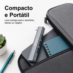 Hub USB-C NOVOTECK HK-085 para Tablet e Portátil, 4 Portas USB, 1 X USB 3.0 + 3 X USB 2.0, OTG Plug & Play - Image 7