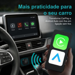 Adaptador Sem Fios NOVOTECK NK-01 para CarPlay e Android Auto, USB-A + USB-C, Plug & Play para Carros Compatíveis - Image 2