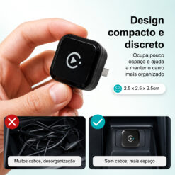 Adaptador Sem Fios NOVOTECK NK-01 para CarPlay e Android Auto, USB-A + USB-C, Plug & Play para Carros Compatíveis - Image 7