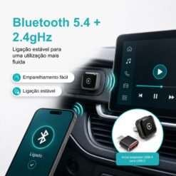 Adaptador Sem Fios NOVOTECK NK-01 para CarPlay e Android Auto, USB-A + USB-C, Plug & Play para Carros Compatíveis - Image 8