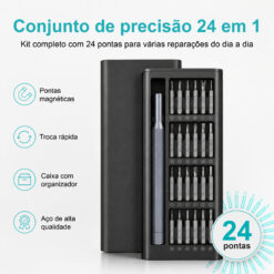Conjunto de Chaves de Precisão 25 em 1 NOVOTECK PJ-025 – Kit Magnético Profissional com Ponteiras Intercambiáveis - Image 2