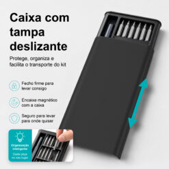 Conjunto de Chaves de Precisão 25 em 1 NOVOTECK PJ-025 – Kit Magnético Profissional com Ponteiras Intercambiáveis - Image 4