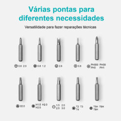 Conjunto de Chaves de Precisão 25 em 1 NOVOTECK PJ-025 – Kit Magnético Profissional com Ponteiras Intercambiáveis - Image 6
