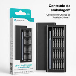 Conjunto de Chaves de Precisão 25 em 1 NOVOTECK PJ-025 – Kit Magnético Profissional com Ponteiras Intercambiáveis - Image 10