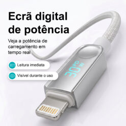 Cabo USB-C para Lightning NOVOTECK S-150, 30W, 1M, com Visor Digital de Potência, Carregamento Rápido e Transferência de Dados - Image 2