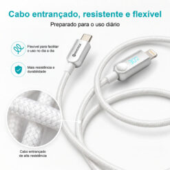Cabo USB-C para Lightning NOVOTECK S-150, 30W, 1M, com Visor Digital de Potência, Carregamento Rápido e Transferência de Dados - Image 5