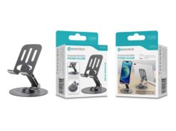 Suporte de Telemóvel Rotativo Dobrável NOVOTECK Z-093 – Ajustável 360º em Metal para Smartphone e Tablet