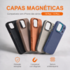 Maxstar MX802 Capa Magnética Antichoque Compatível com MagSafe para Apple iPhone 14 Plus / 15 Plus , com Botão de Controlo da Câmara, Proteção Integral, Cantos Reforçados e Textura Antiderrapante