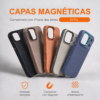 Maxstar MX802 Capa Magnética Antichoque Compatível com MagSafe para Apple iPhone 15 Pro , com Botão de Controlo da Câmara, Proteção Integral, Cantos Reforçados e Textura Antiderrapante