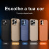Maxstar MX802 Capa Magnética Antichoque Compatível com MagSafe para Apple iPhone 15 , com Botão de Controlo da Câmara, Proteção Integral, Cantos Reforçados e Textura Antiderrapante